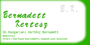 bernadett kertesz business card
