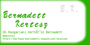 bernadett kertesz business card